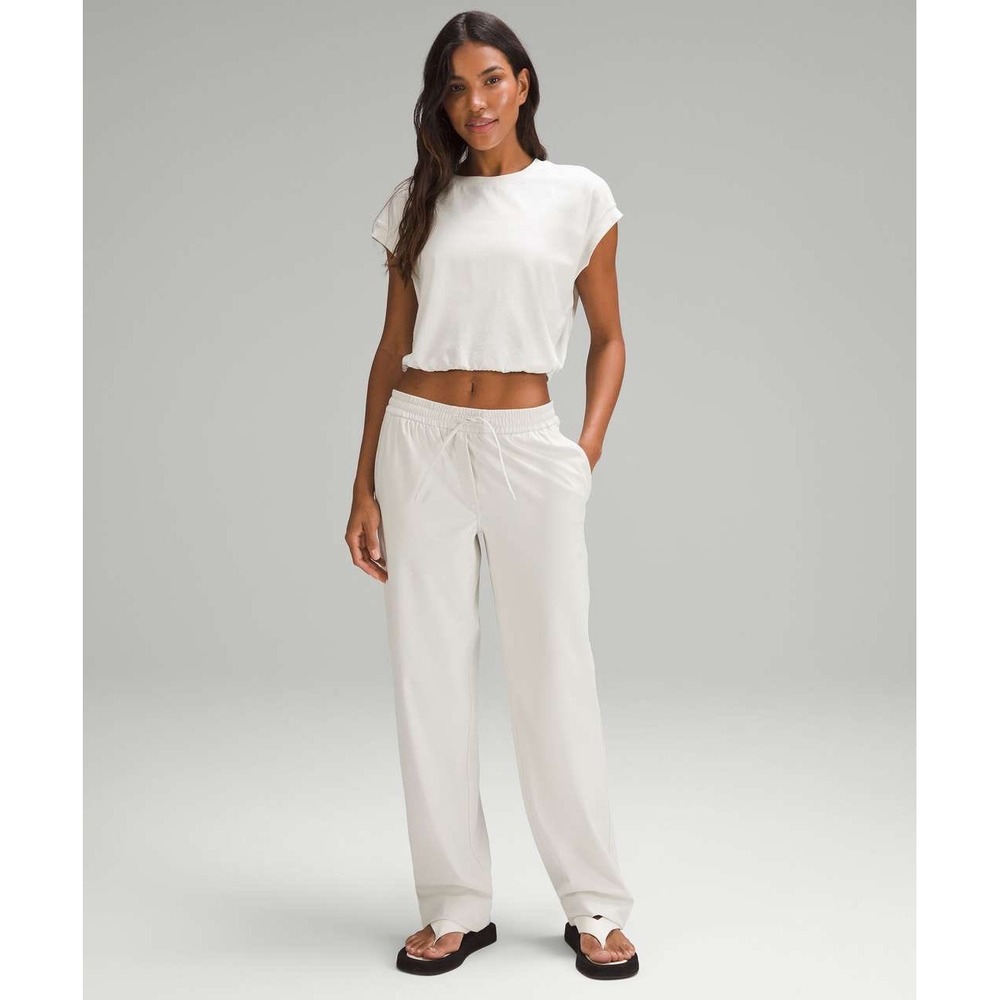 Lululemon Luxtreme Straight-Leg Mid-Rise Pant Bone Size Medium W5FZRS